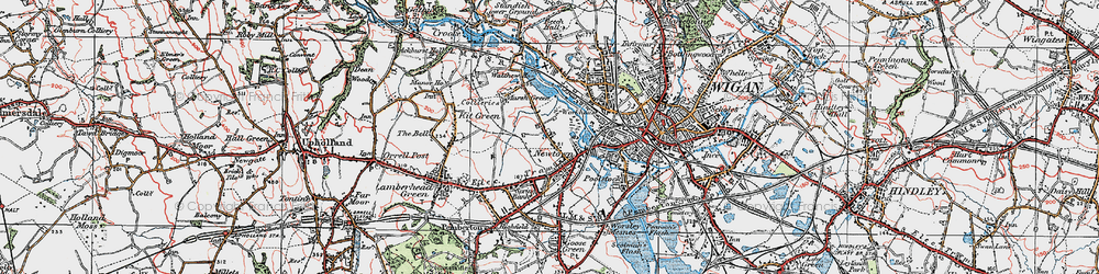 Old map of Newtown in 1924