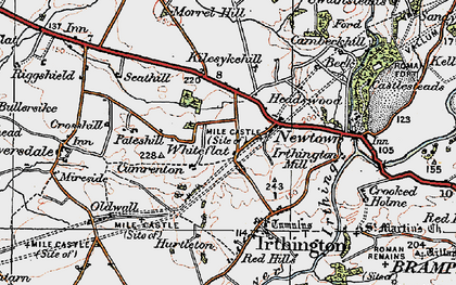 Old map of Breaks, The in 1925