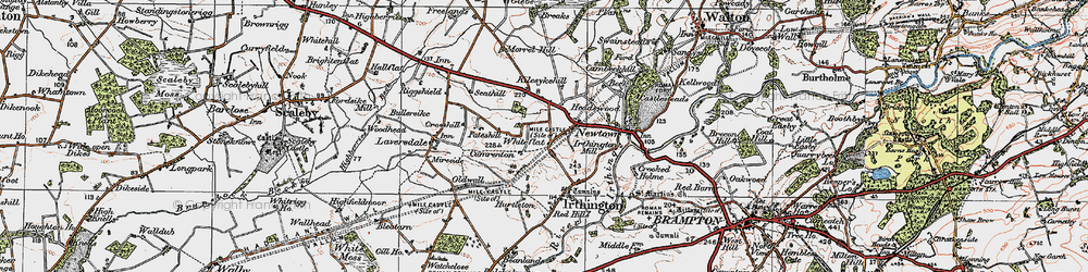 Old map of Breaks, The in 1925