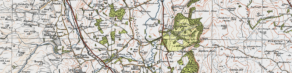 Old map of Lilburn Grange in 1926