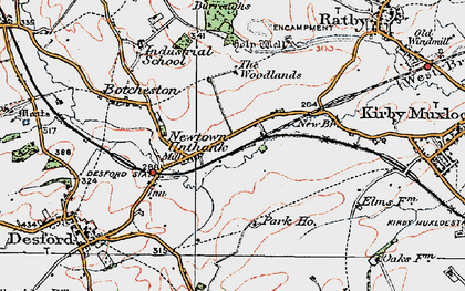 Old map of Bury Camp in 1921