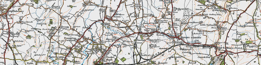 Old map of Tubb's Bottom in 1919