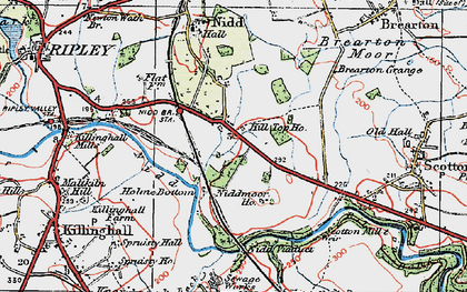 Old map of Nidd in 1925