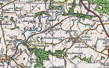 Old map of Wissett's Wood in 1920
