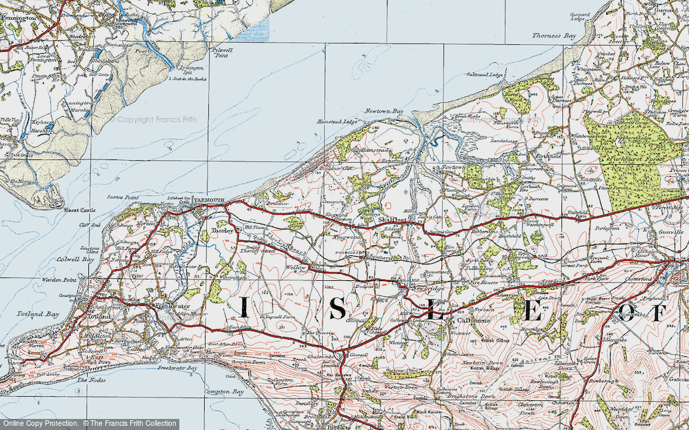 Old Map of Ningwood Common, 1919 in 1919