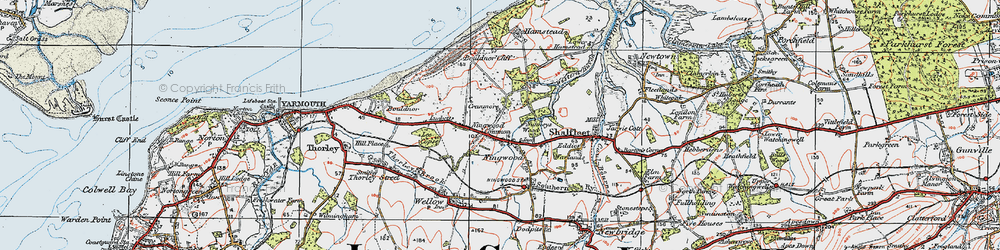 Old map of Ningwood Common in 1919
