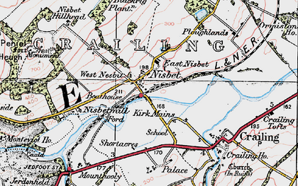 Old map of West Nisbet in 1926