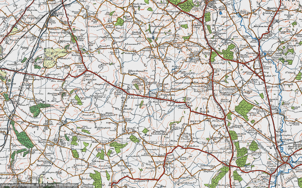 Old Map of Noah's Green, 1919 in 1919