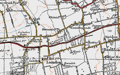 Old map of Noak Bridge in 1920