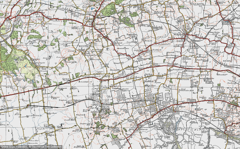 Historic Ordnance Survey Map of Noak Bridge, 1920