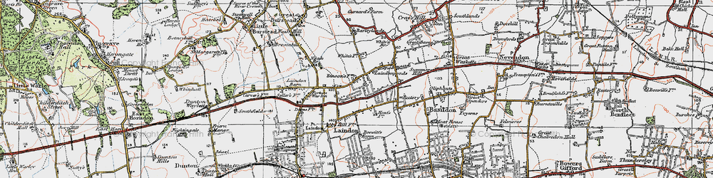 Old map of Noak Bridge in 1920