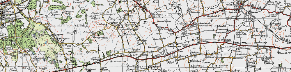 Old map of Noak Hill in 1920