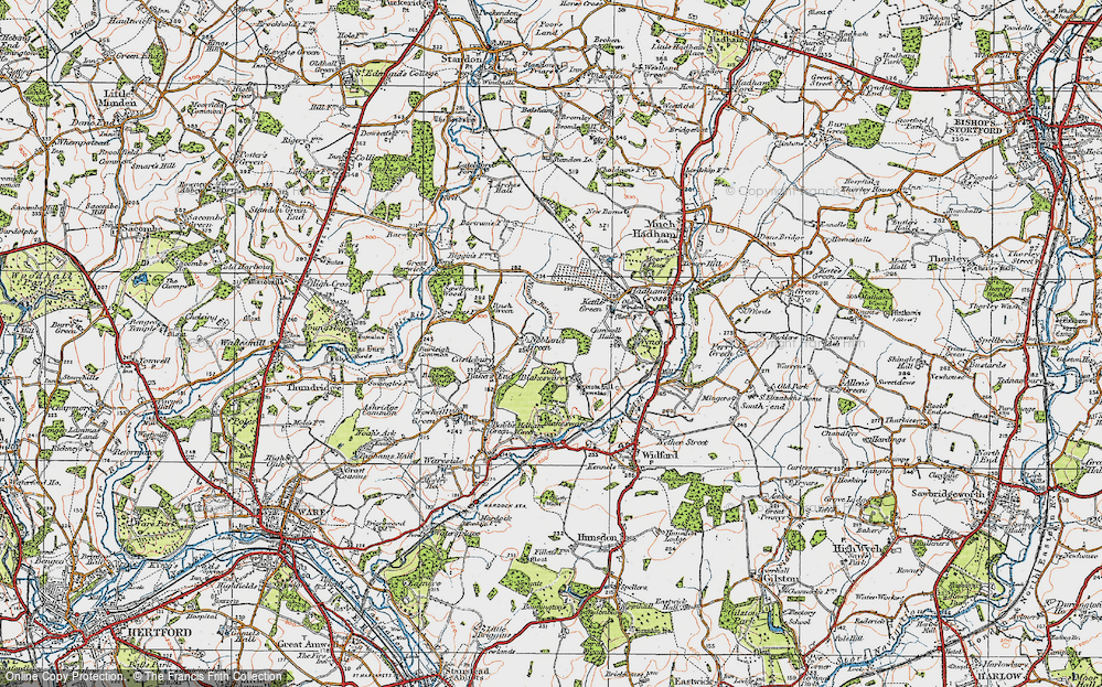 Old Map of Nobland Green, 1919 in 1919