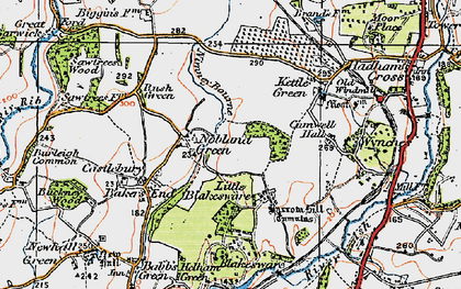 Old map of Nobland Green in 1919