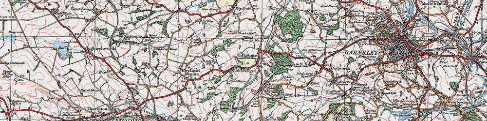 Old map of Noblethorpe in 1924