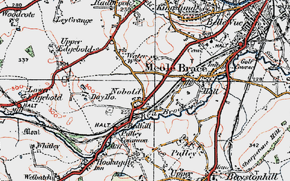 Old map of Nobold in 1921