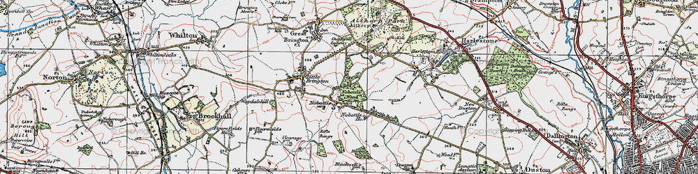 Old map of Nobottle in 1919