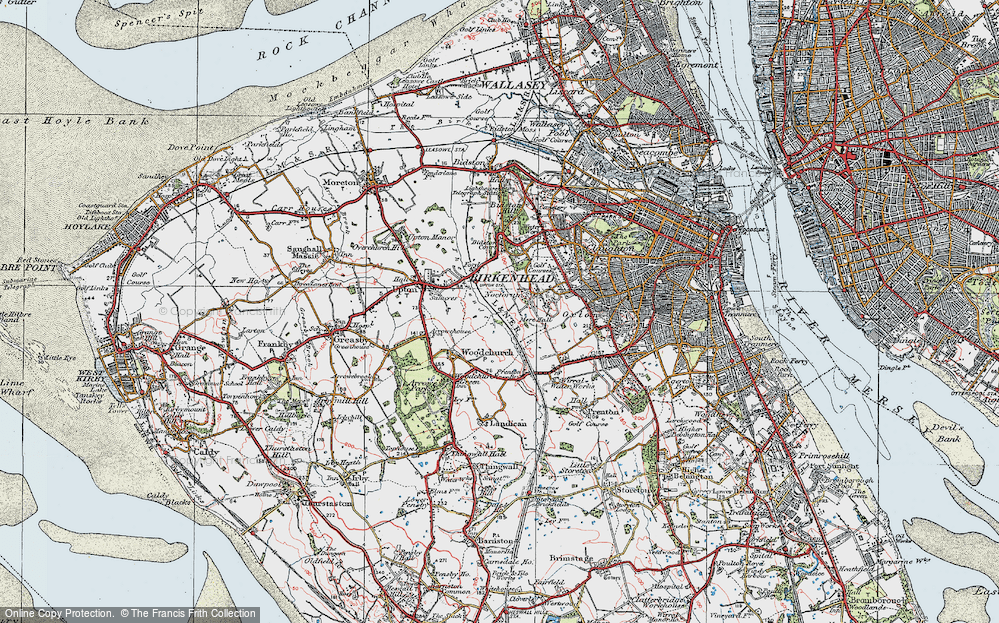 Old Map of Noctorum, 1923 in 1923