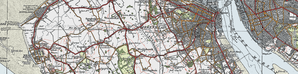 Old map of Noctorum in 1923
