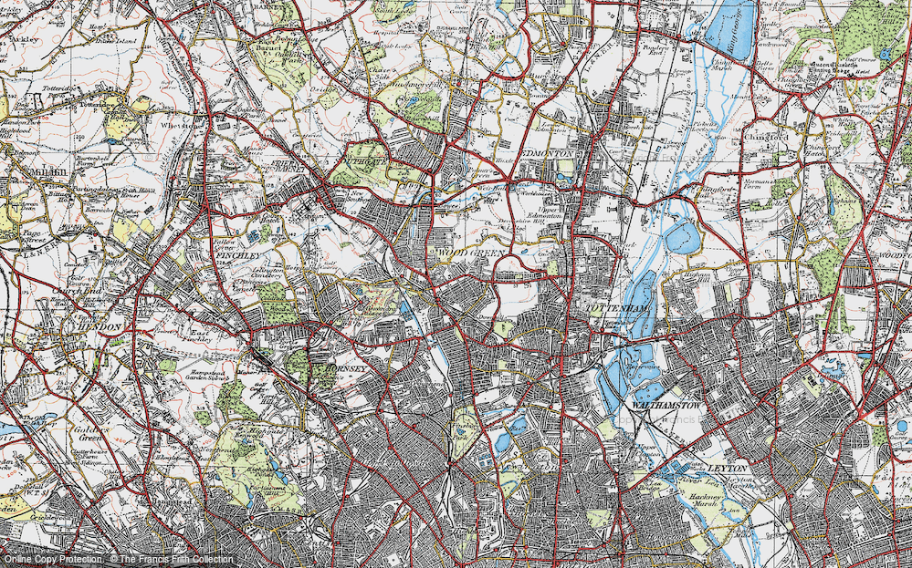 Old Map of Noel Park, 1920 in 1920
