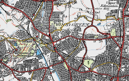 Old map of Noel Park in 1920