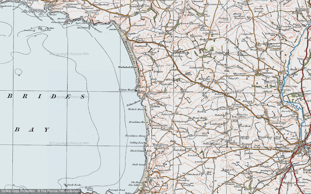 Old Map of Nolton, 1922 in 1922