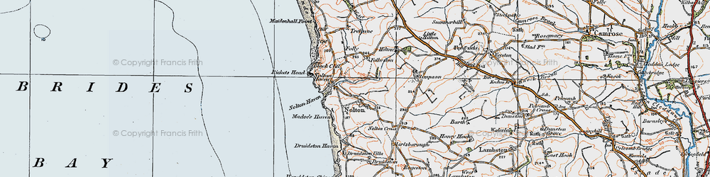 Old map of Nolton in 1922
