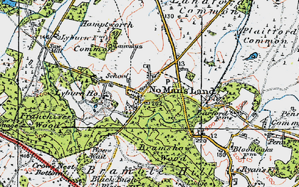 Old map of Black Bush Plain in 1919