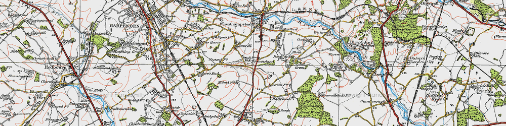 Old map of Belgic Oppidum in 1920