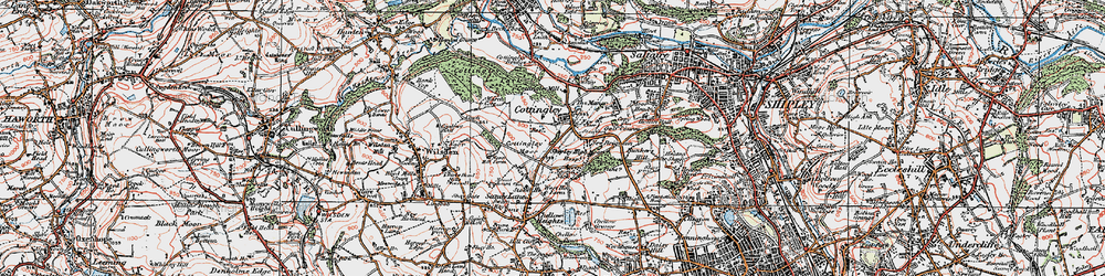 Old map of Noon Nick in 1925