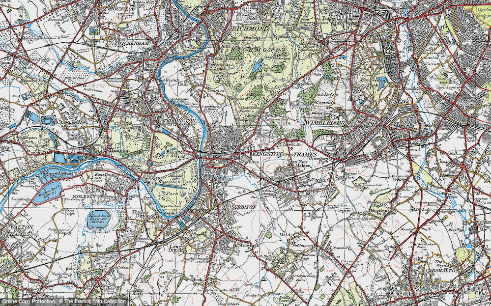 Old Map of Norbiton, 1920 in 1920