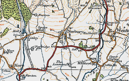 Old map of Norbury in 1920