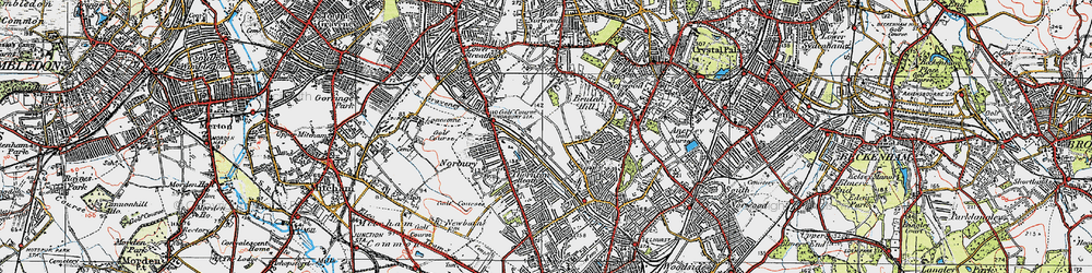 Old map of Norbury in 1920