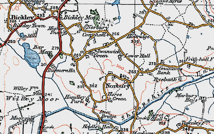 Old map of Norbury in 1921