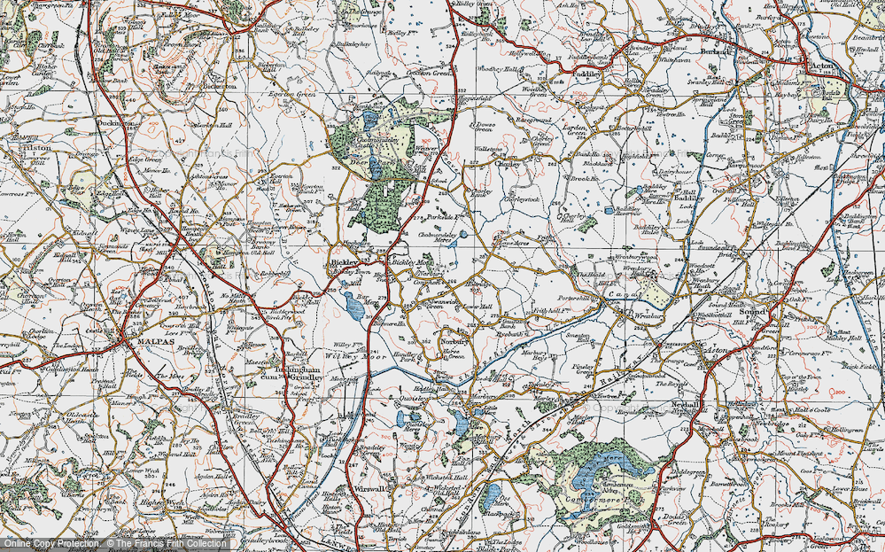Old Map of Norbury Common, 1921 in 1921