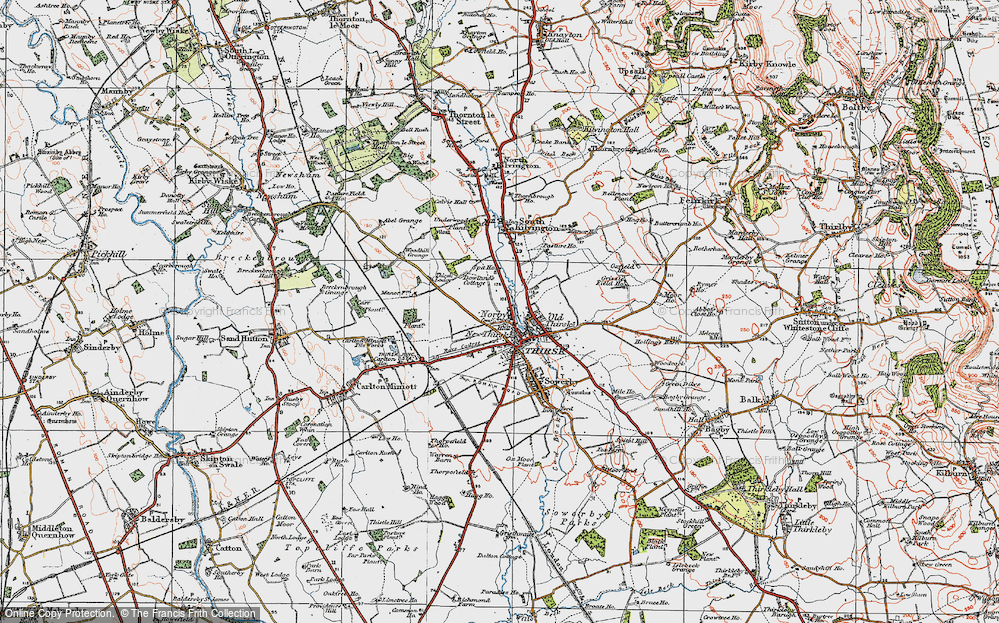 Old Map of Norby, 1925 in 1925