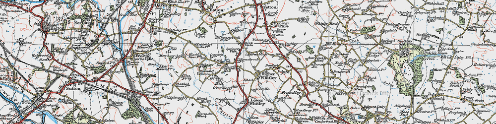 Old map of Norcott Brook in 1923