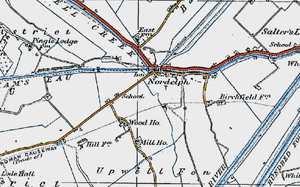 Old map of Nordelph in 1922