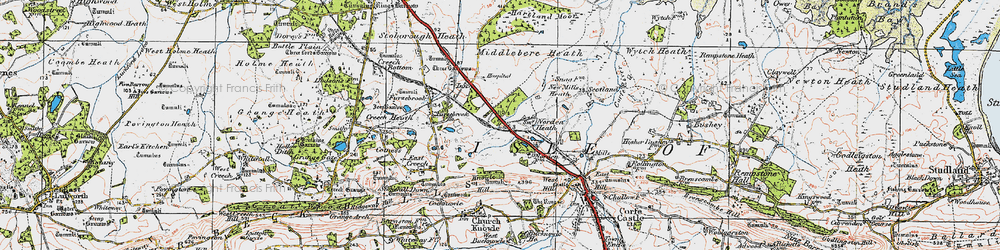 Old map of Norden in 1919