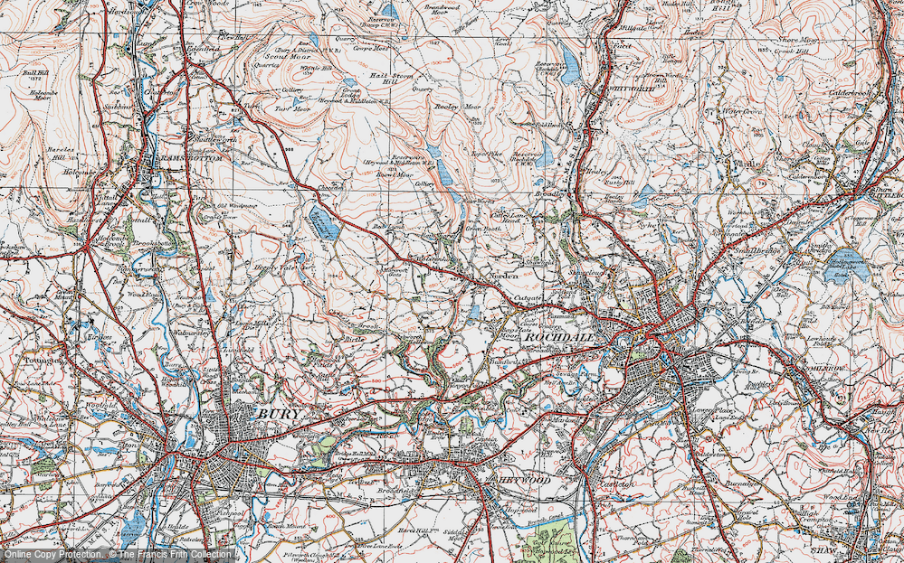 Old Map of Norden, 1924 in 1924