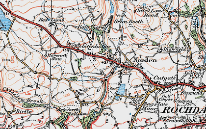Old map of Norden in 1924