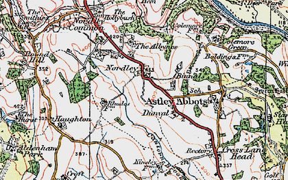 Old map of Nordley in 1921