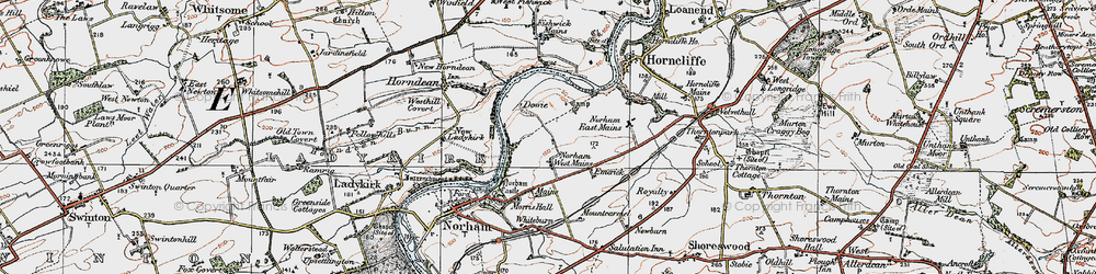 Old map of Mount Carmel in 1926