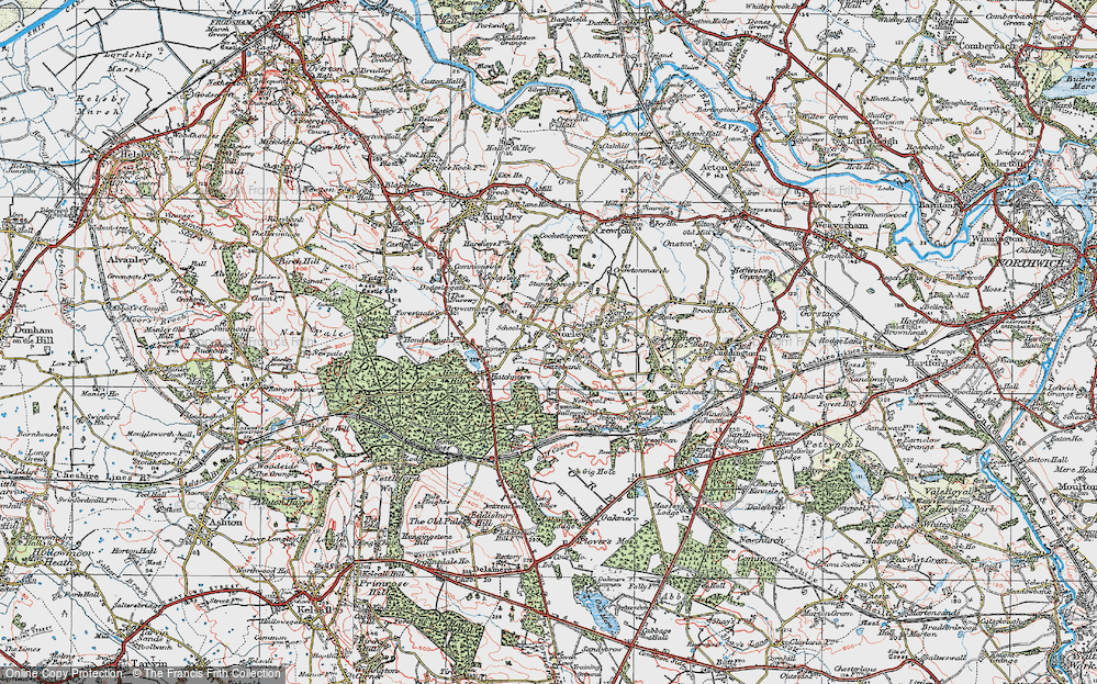 Old Map of Norley, 1923 in 1923