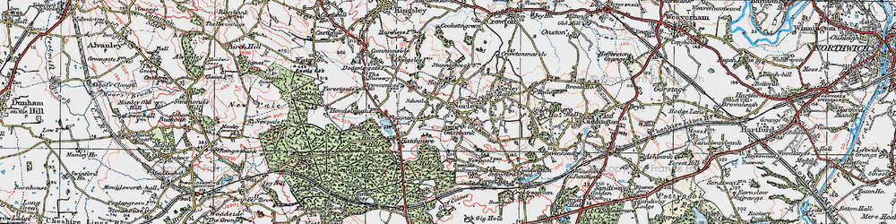 Old map of Norley in 1923