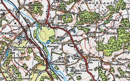 Old map of Norley Common in 1920