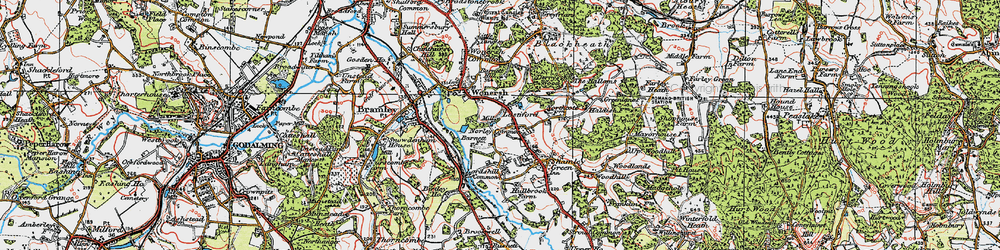 Old map of Norley Common in 1920