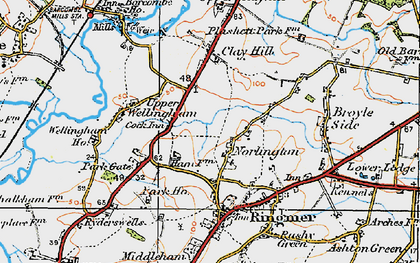 Old map of Norlington in 1920