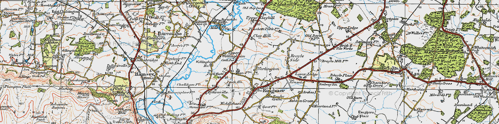 Old map of Norlington in 1920