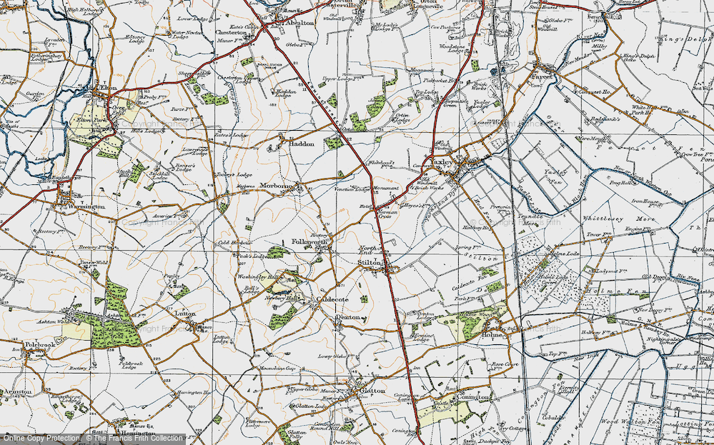 Old Map of Historic Map covering Venetian Lodge in 1920